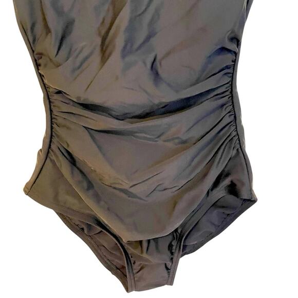 Lands’ End Black Tummy and Back Control One Piece Swimsuit NWT Size Small - Picture 4 of 11